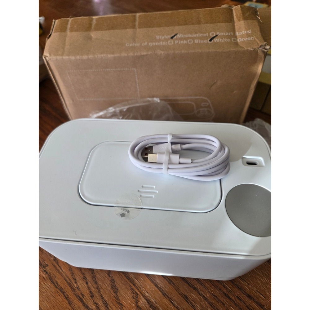 Portable USB Baby Wipe Warmer White Top Heating Constant Temperature New